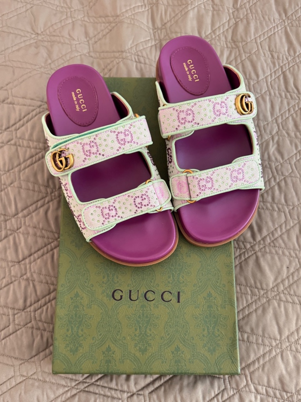 Gucci Double-Buckle Slide Sandals